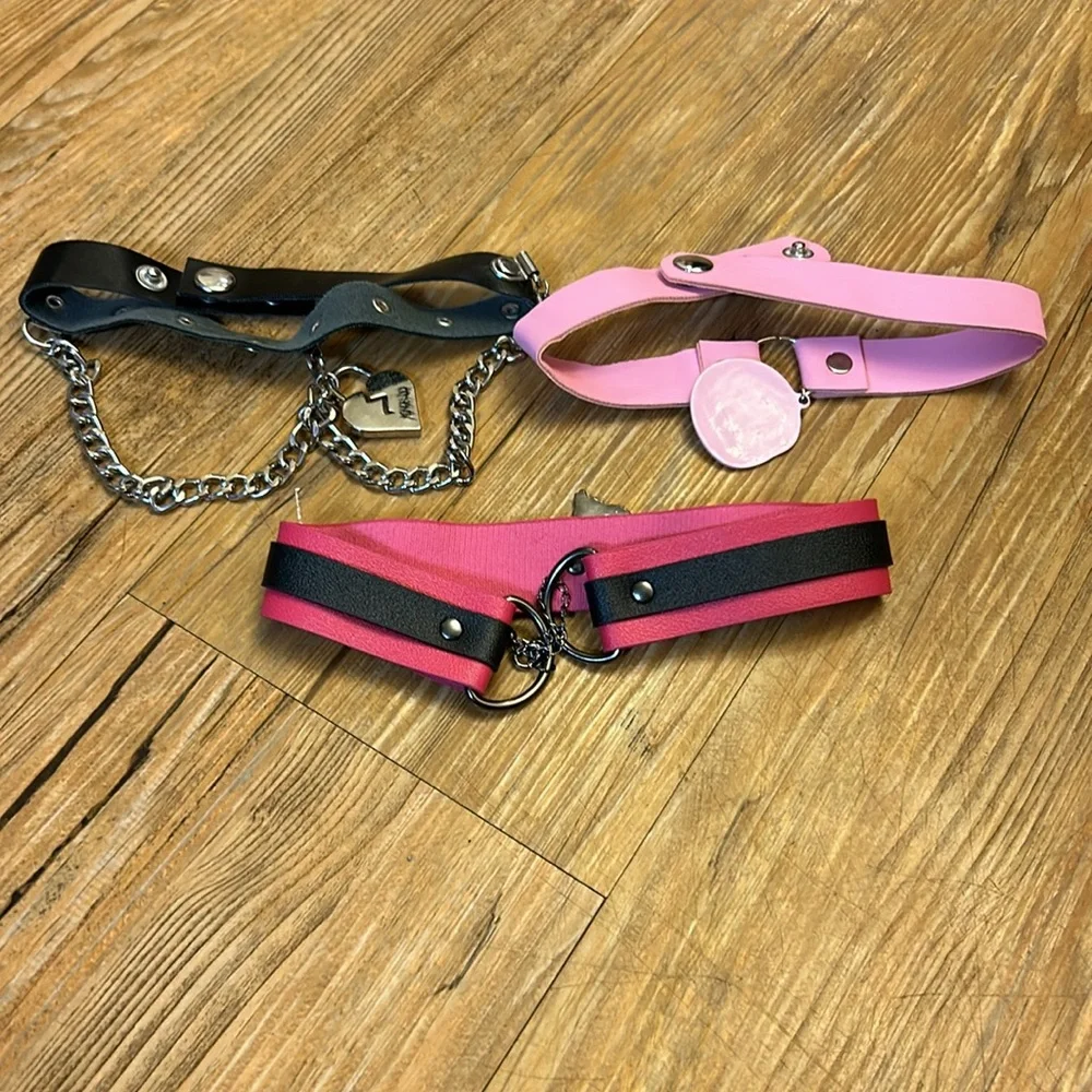 Pink and Black Choker Set